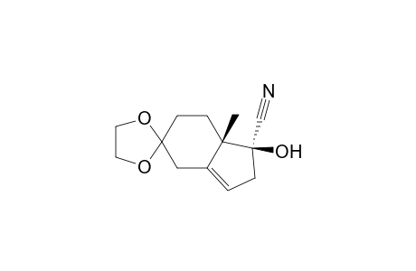 Spiro[1,3-dioxolane-2,5'-[5H]indene]-1'-carbonitrile, 1',2',4',6',7',7'a-tetrahydro-1'-hydroxy-7'a-methyl-, cis-
