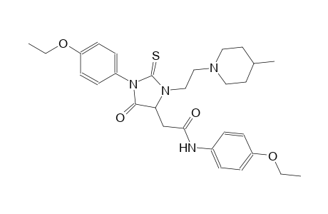 N-(4-ethoxyphenyl)-2-{1-(4-ethoxyphenyl)-3-[2-(4-methyl-1-piperidinyl)ethyl]-5-oxo-2-thioxo-4-imidazolidinyl}acetamide