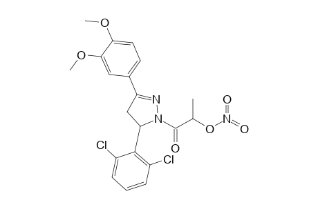 5-(2,6-Dichlorophenyl)-4,5-dihydro-3-(3,4-dimethoxyphenyl)-1-(2-nitrooxypropionyl)-1H-pyrazole
