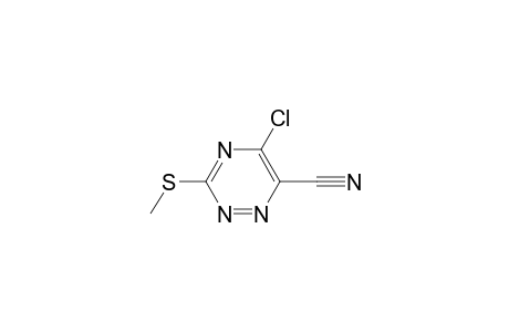 5-Chloranyl-3-methylsulfanyl-1,2,4-triazine-6-carbonitrile