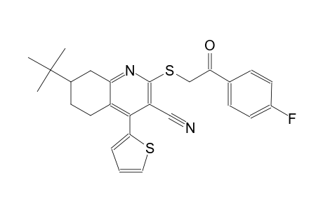 3-quinolinecarbonitrile, 7-(1,1-dimethylethyl)-2-[[2-(4-fluorophenyl)-2-oxoethyl]thio]-5,6,7,8-tetrahydro-4-(2-thienyl)-