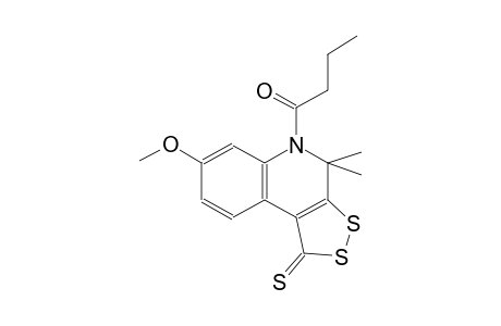 5-butyryl-7-methoxy-4,4-dimethyl-4,5-dihydro-1H-[1,2]dithiolo[3,4-c]quinoline-1-thione