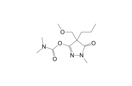 Carbamic acid, dimethyl-, 4,5-dihydro-4-(methoxymethyl)-1-methyl-5-oxo-4-propyl-1H-pyrazol-3-yl ester