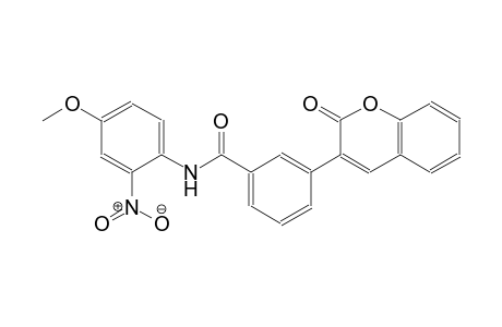 N-(4-methoxy-2-nitrophenyl)-3-(2-oxo-2H-chromen-3-yl)benzamide