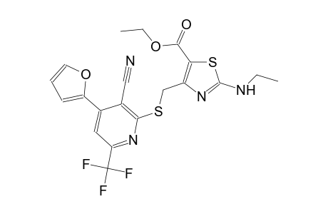 ethyl 4-({[3-cyano-4-(2-furyl)-6-(trifluoromethyl)-2-pyridinyl]sulfanyl}methyl)-2-(ethylamino)-1,3-thiazole-5-carboxylate