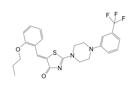 (5Z)-5-(2-propoxybenzylidene)-2-{4-[3-(trifluoromethyl)phenyl]-1-piperazinyl}-1,3-thiazol-4(5H)-one