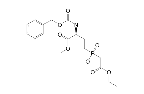 ETHYL_(3-S)-2-[((3-(N-BENZYLOXYCARBONYL)-AMINO-3-METHOXYCARBONYL)-PROPYL)--PHOSPHINYL]-ETHANOATE