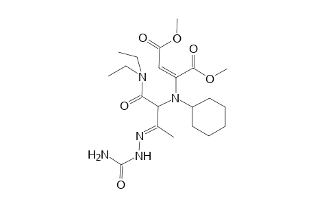 Dimethyl (2E)-2-[{2-[(aminocarbonyl)hydrazono]-1-[(diethylamino)carbonyl]propyl}(cyclohexyl)amino]but-2-enedioate