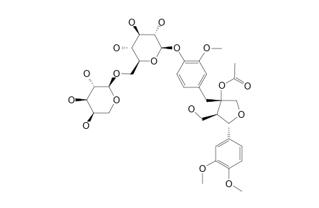 (-)-4-METHOXY-8'-ACETYL-OLIVIL-4'-O-ALPHA-L-ARABINOPYRANOSYL-(1->6)-BETA-D-GLUCOPIRANOSIDE