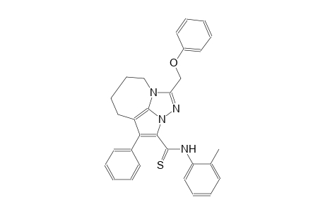 N-(2-methylphenyl)-1-(phenoxymethyl)-4-phenyl-5,6,7,8-tetrahydro-2,2a,8a-triazacyclopenta[cd]azulene-3-carbothioamide