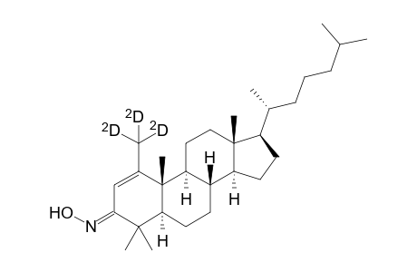 4,4-Dimethyl-1-trideuteriomethyl-5.alpha.-cholesta-1-en-3-one oxime