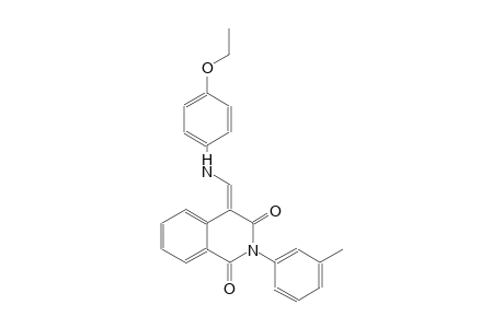 1,3(2H,4H)-isoquinolinedione, 4-[[(4-ethoxyphenyl)amino]methylene]-2-(3-methylphenyl)-, (4E)-