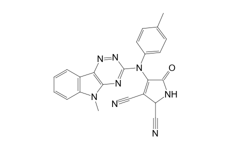 5-Methyl-3-[(N-(4,5-dicyano-2-oxodihydropyrrol-3-yl)-N-(p-methylphenyl)amino]-5H-[1,2,4]-triazino[5,6-b]indole