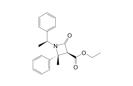 Ethyl (2R,3S)-2-methyl-4-oxo-2-phenyl-1-[(1S)-1-phenylethyl]azetidine-3-carboxylate