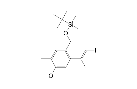 1-Methoxy-4-[(t-butyldimethylsilyl)oxymethyl]-5-(1'-methyl-2'-iodoethenyl)-2-methylbenzene