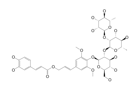 SOLARGIN-IV;SINAPYL-ALCOHOL-9-O-CAFFEOYL-4-O-ALPHA-L-RHAMNOPYRANOSYL-(1->2)-ALPHA-L-RHAMNOPYRANOSYL-(1->2)-BETA-GLUOCPYRANOSIDE