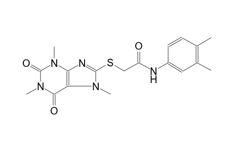 N-(3,4-dimethylphenyl)-2-[(1,3,7-trimethyl-2,6-dioxo-2,3,6,7-tetrahydro-1H-purin-8-yl)sulfanyl]acetamide