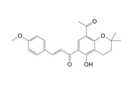 8-Acetyl-3,4-dihydro-2,2-dimethyl-5-hydroxy-6-(4'-methoxycinnamoyl)-2H-benzo[1,2-b]pyran