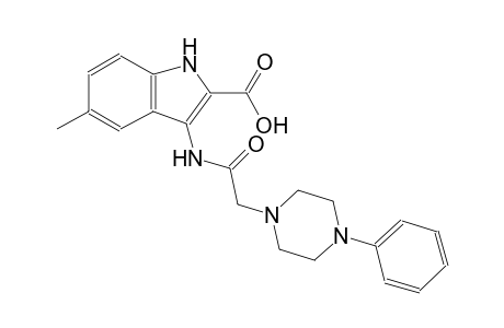 5-methyl-3-{[(4-phenyl-1-piperazinyl)acetyl]amino}-1H-indole-2-carboxylic acid