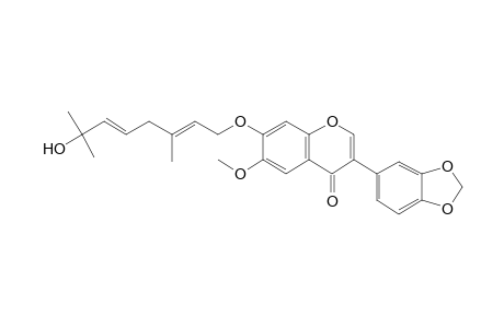 3-(1,3-benzodioxol-5-yl)-7-[(2E,5E)-3,7-dimethyl-7-oxidanyl-octa-2,5-dienoxy]-6-methoxy-chromen-4-one