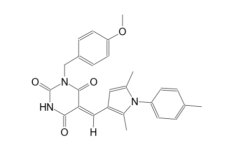 (5Z)-5-{[2,5-dimethyl-1-(4-methylphenyl)-1H-pyrrol-3-yl]methylene}-1-(4-methoxybenzyl)-2,4,6(1H,3H,5H)-pyrimidinetrione