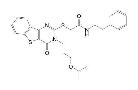 2-{[3-(3-isopropoxypropyl)-4-oxo-3,4-dihydro[1]benzothieno[3,2-d]pyrimidin-2-yl]sulfanyl}-N-(2-phenylethyl)acetamide