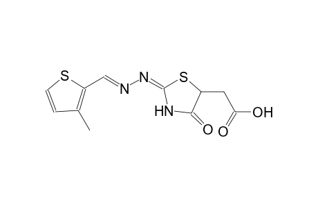 ((2E)-2-{(2E)-2-[(3-methyl-2-thienyl)methylene]hydrazono}-4-oxo-1,3-thiazolidin-5-yl)acetic acid