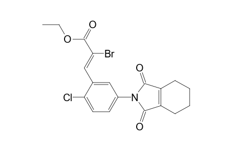2-Propenoic acid, 2-bromo-3-[2-chloro-5-(1,3,4,5,6,7-hexahydro-1,3-dioxo-2H-isoindol-2-yl)phenyl]-, ethyl ester