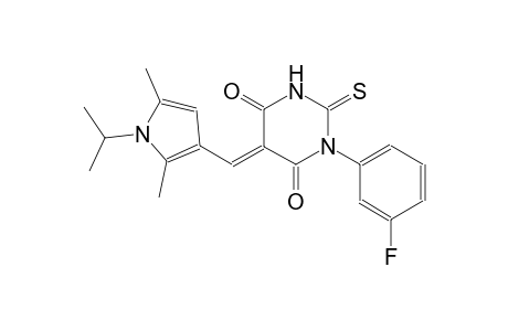 (5E)-1-(3-fluorophenyl)-5-[(1-isopropyl-2,5-dimethyl-1H-pyrrol-3-yl)methylene]-2-thioxodihydro-4,6(1H,5H)-pyrimidinedione