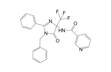 N-[1-benzyl-5-oxo-2-phenyl-4-(trifluoromethyl)-4,5-dihydro-1H-imidazol-4-yl]pyridine-3-carboxamide