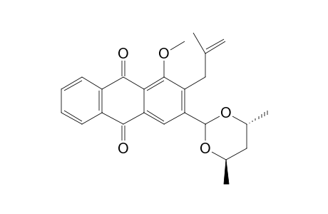 (4'R,6'R)-2-(4',6'-dimethyl-1',3'-dioxan-2'-yl)-4-methoxy-3-(2''-methylprop-2''-enyloxy)anthraquinone
