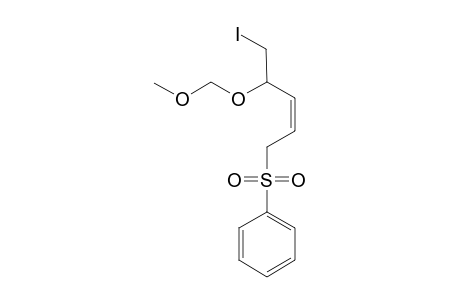 (-)-(2S,3Z)-5-BENZENESULFONYL-1-IODO-2-METHOXYMETHOXY-PENT-3-ENE