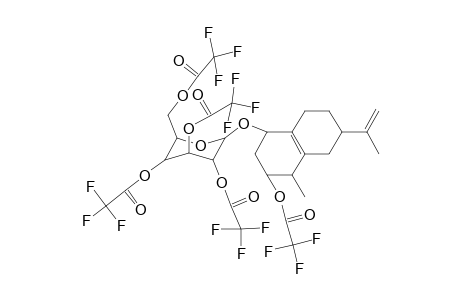 (3R,4S,6R)-2-((4-methyl-6-(prop-1-en-2-yl)-3-(2,2,2-trifluoroacetoxy)-1,2,3,4,5,6,7,8-octahydronaphthalen-1-yl)oxy)-6-((2,2,2-trifluoroacetoxy)methyl)tetrahydro-2H-pyran-3,4,5-triyl tris(2,2,2-trifluoroacetate)