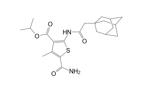 isopropyl 2-[(1-adamantylacetyl)amino]-5-(aminocarbonyl)-4-methyl-3-thiophenecarboxylate