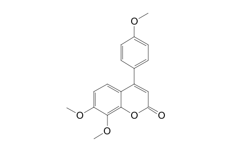 7,8-DIMETHOXY-4-(4-METHOXYPHENYL)-2H-1-BENZOPYRAN-2-ONE