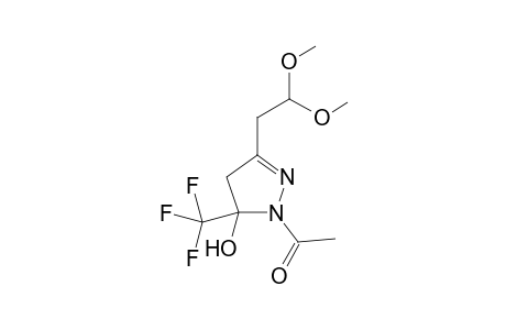 5-Hydroxy-3-(2,2-dimethoxyethyl)-5-trifluoromethyl-4,5-dihydro-1H-1-acetylpyrazole