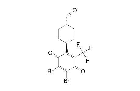 2,3-Dibromo-5-[4(e)-formylcyclohex-(e)-yl]-6-(trifluoromethyl)-1,4-benzoquinone
