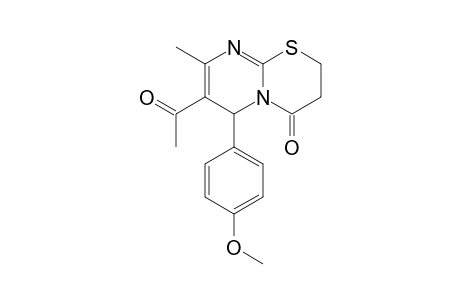 7-Acetyl-6-(4-methoxyphenyl)-8-methyl-2,3-dihydropyrimido[2,1-b][1,3]thiazin-4(6H)-one