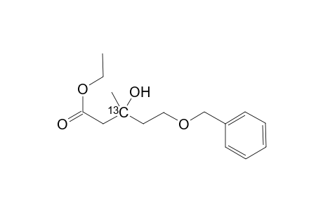 Ethyl [3-(13)C]-5-(benzyloxy)-3-hydroxy-3-methylpentanoate