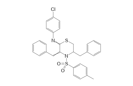 5-Benzyl-3-benzylidene-N-(4-chlorophenyl)-4-tosylthiomorpholin-2-imine