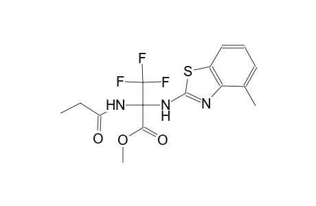 methyl 3,3,3-trifluoro-2-[(4-methyl-1,3-benzothiazol-2-yl)amino]-2-(propionylamino)propanoate