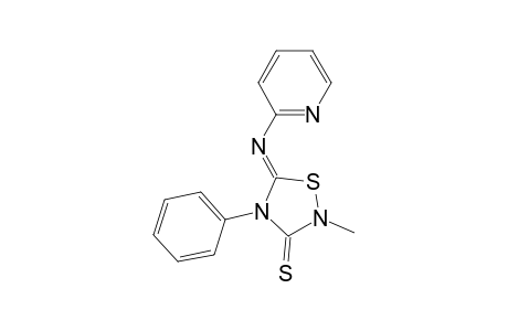 (5Z)-2-methyl-4-phenyl-5-(2-pyridinylimino)-1,2,4-thiadiazolidine-3-thione