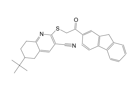 6-tert-butyl-2-{[2-(9H-fluoren-2-yl)-2-oxoethyl]sulfanyl}-5,6,7,8-tetrahydro-3-quinolinecarbonitrile