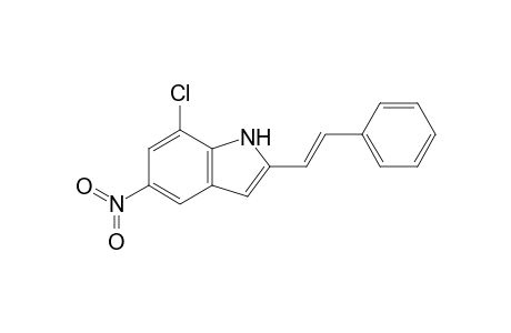 7-chloranyl-5-nitro-2-[(E)-2-phenylethenyl]-1H-indole