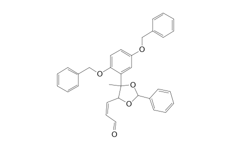 3-[5-[2,5-bis(phenylmethoxy)phenyl]-5-methyl-2-phenyl-1,3-dioxolan-4-yl]-2-propenal