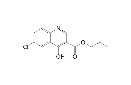 4-Hydroxy-6-chloro-3-quinolinecarboxylic acid n-propyl ester