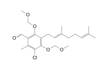 5-chloranyl-3-[(2E)-3,7-dimethylocta-2,6-dienyl]-2,4-bis(methoxymethoxy)-6-methyl-benzaldehyde