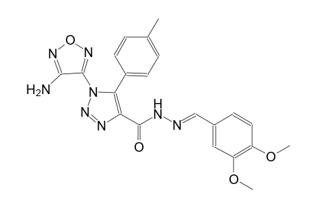 1-(4-amino-1,2,5-oxadiazol-3-yl)-N'-[(E)-(3,4-dimethoxyphenyl)methylidene]-5-(4-methylphenyl)-1H-1,2,3-triazole-4-carbohydrazide