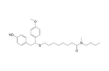 N-butyl-8-[[2-(4-hydroxyphenyl)-1-(4-methoxyphenyl)ethyl]thio]-N-methyl-caprylamide