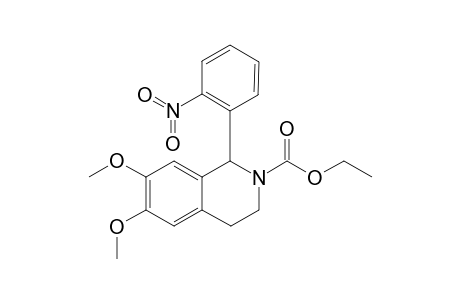 (+/-)-ETHYL-6,7-DIMETHOXY-1-(2-NITROPHENYL)-3,4-DIHYDROISOQUINOLINE-2(1H)-CARBOXYLATE